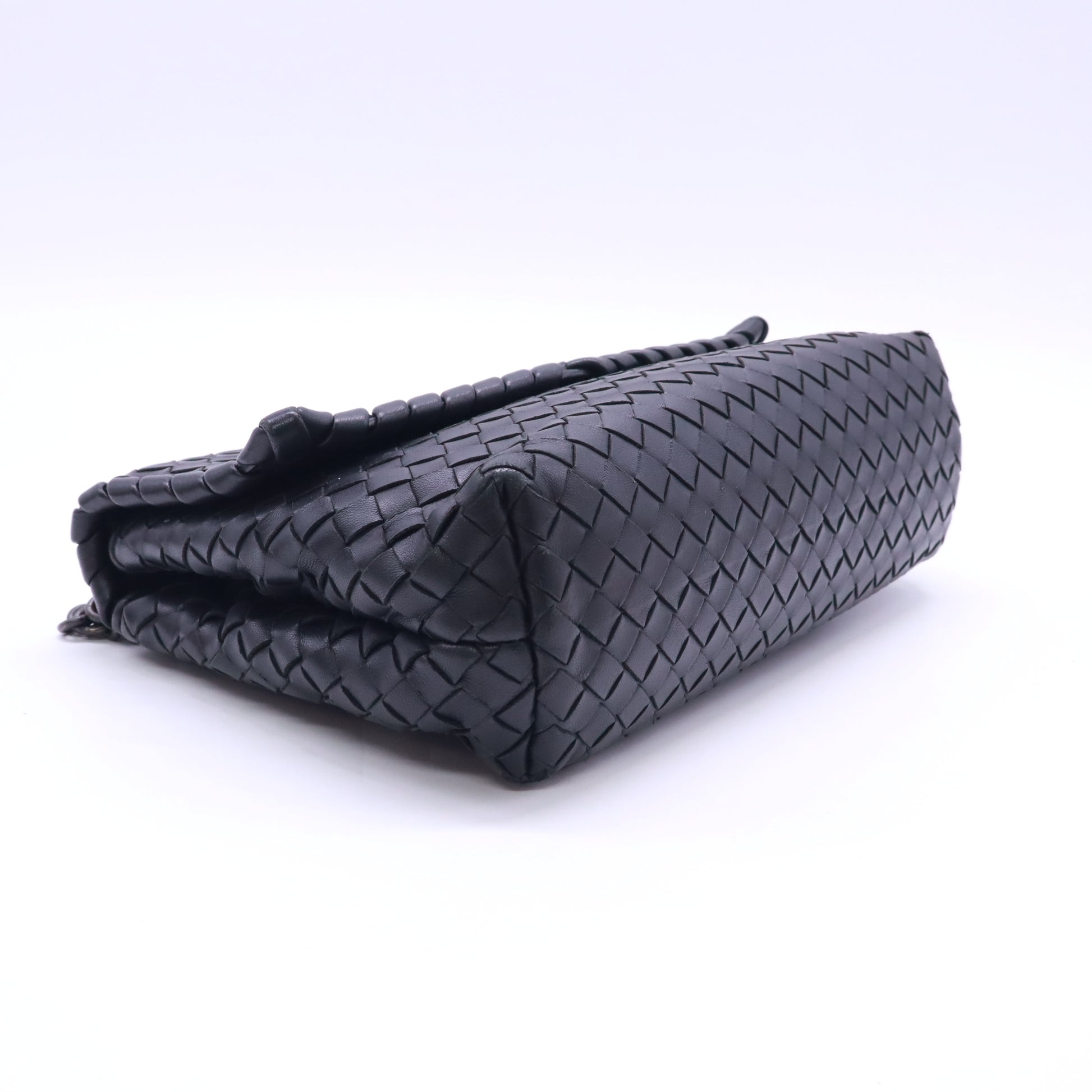 Bottega Veneta Nappa Intrecciato Small Olimpia Shoulder Bag Black Twins LDJ5245