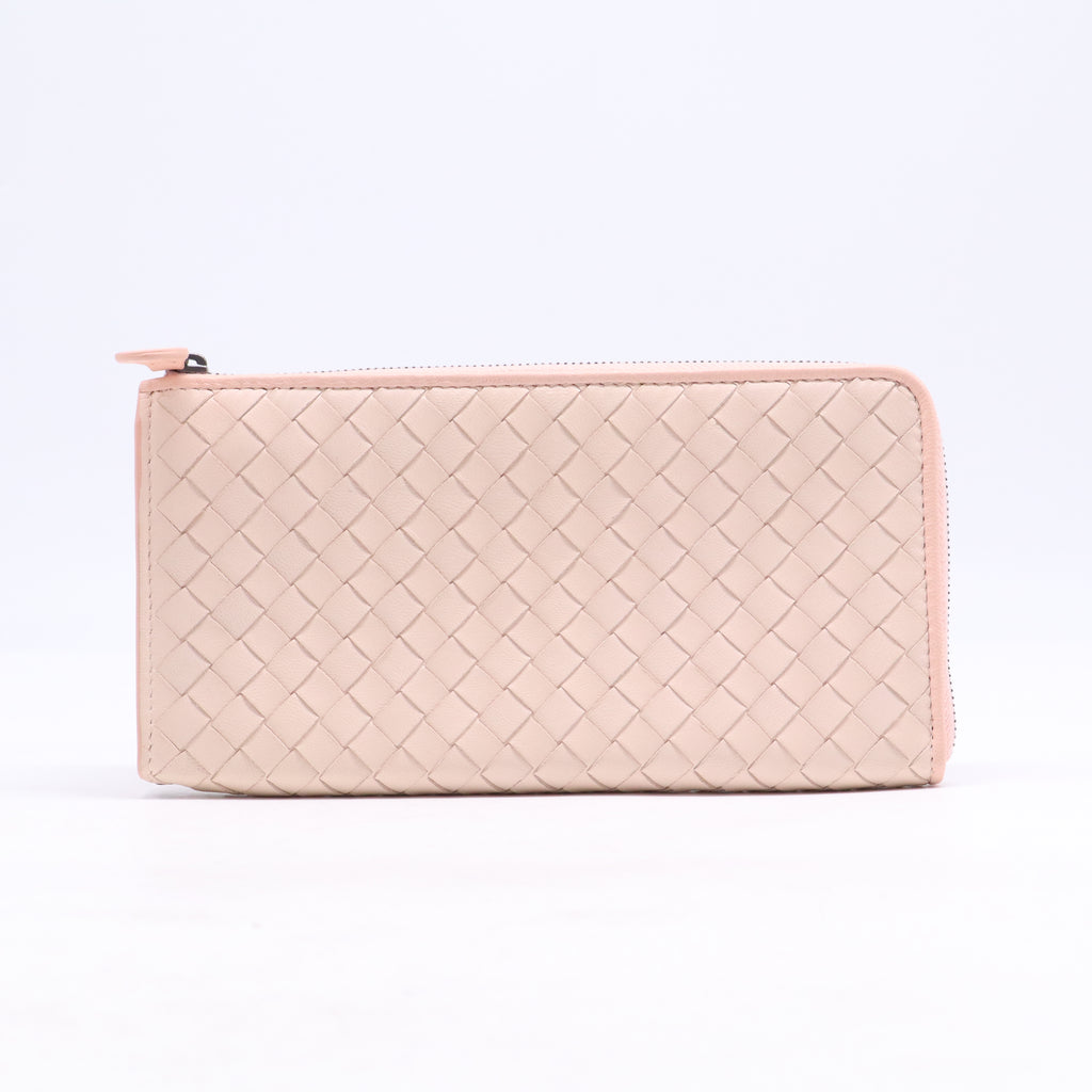 Bottega Veneta Intrecciato L-Shaped Zipper Wallet W21209