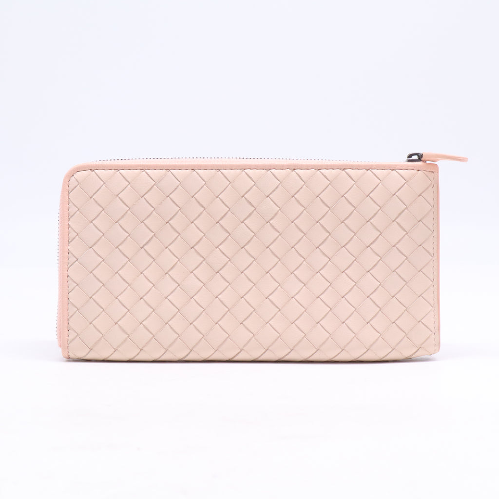 Bottega Veneta Intrecciato L-Shaped Zipper Wallet W21209