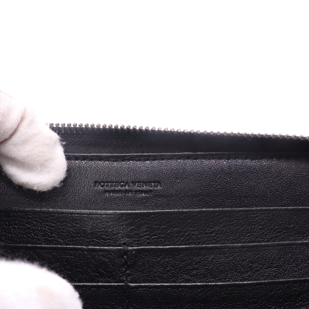 Bottega Veneta Intrecciato Zip-Around Wallet W22417