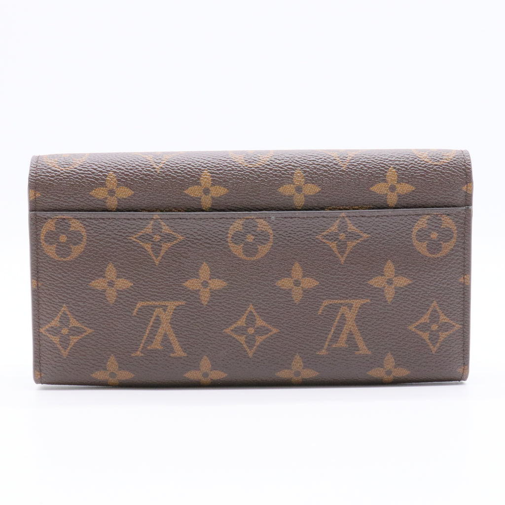 Black Monogram Canvas Flowers Wallet for gisel1