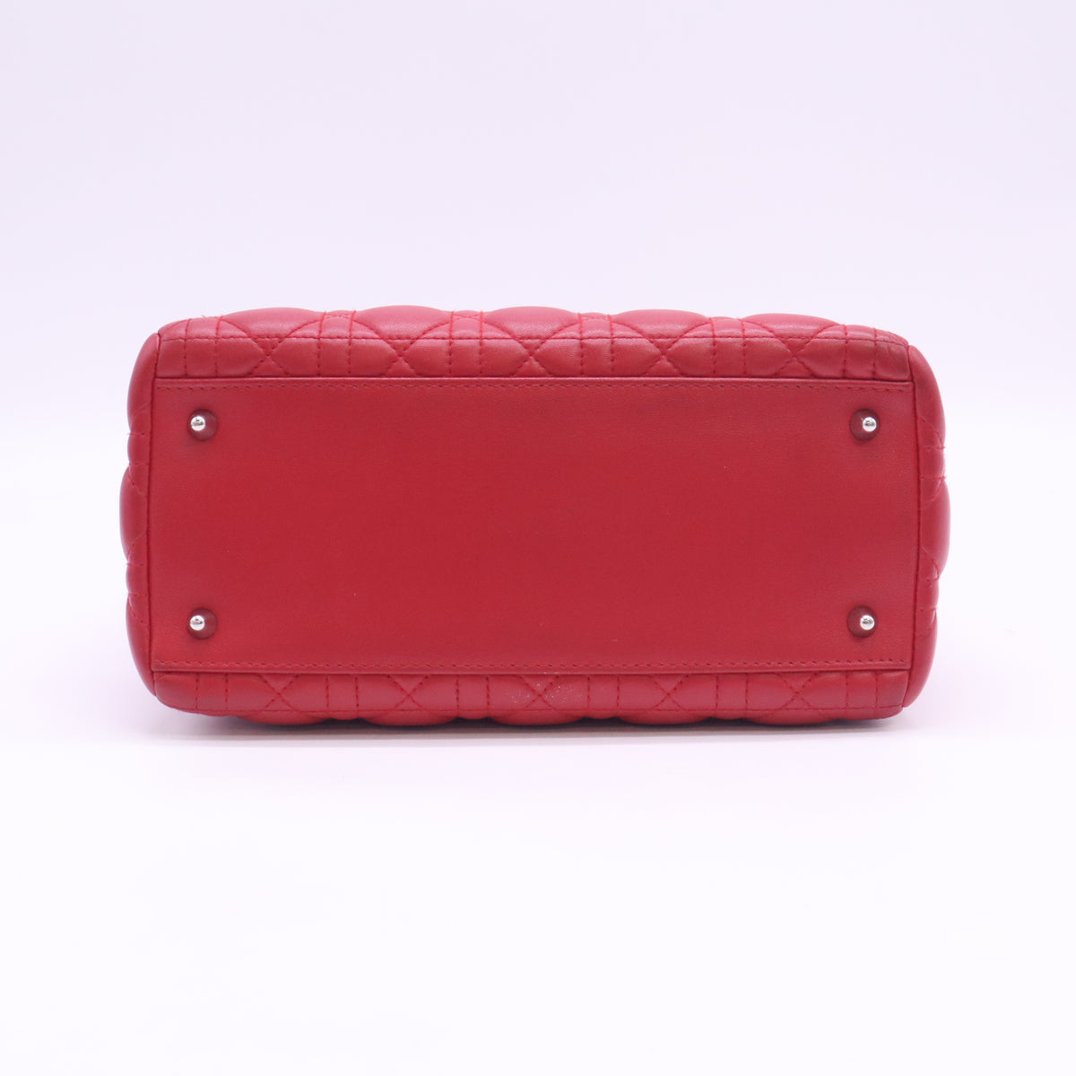 Lambskin Cannage Medium Lady Dior Dark Pink B24377