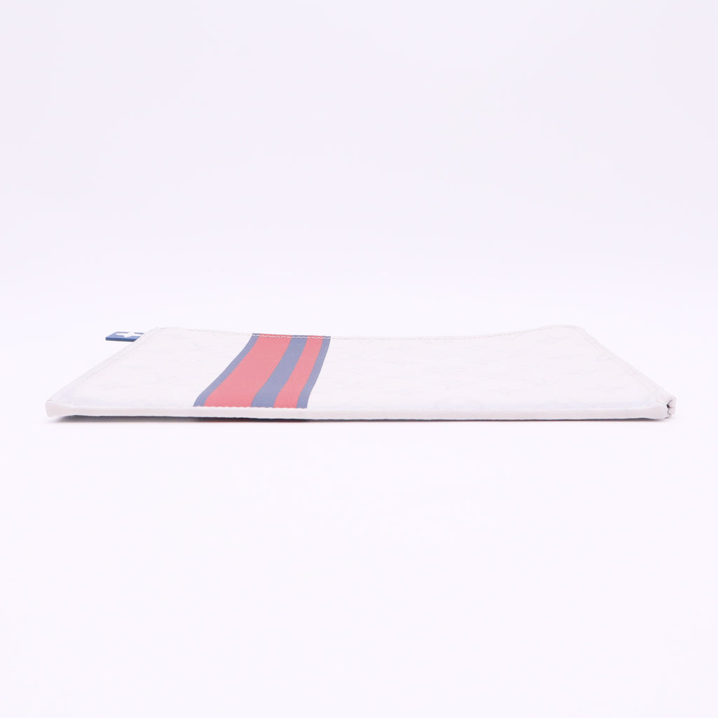 White Monogram Canvas Pochette