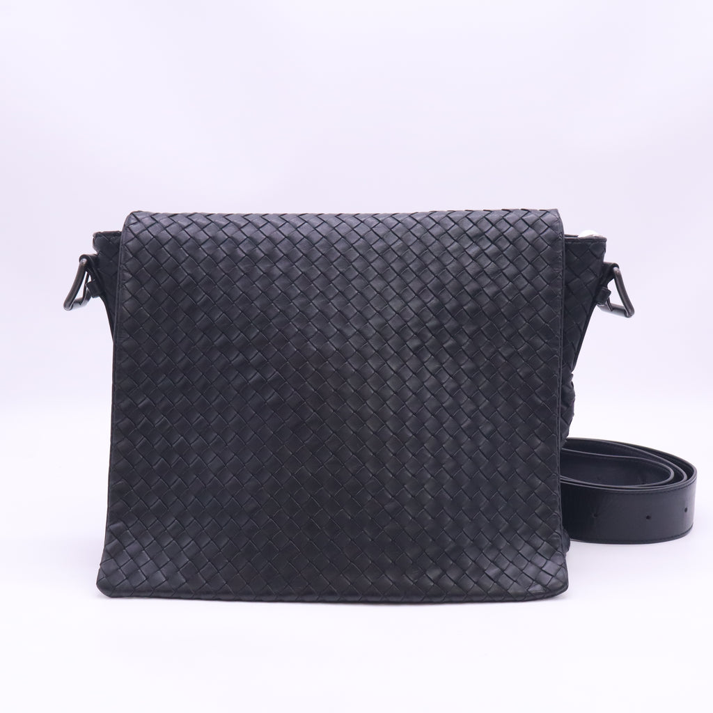 Bottega Veneta Nappa Intrecciato Messenger Bag Tourmaline B24582