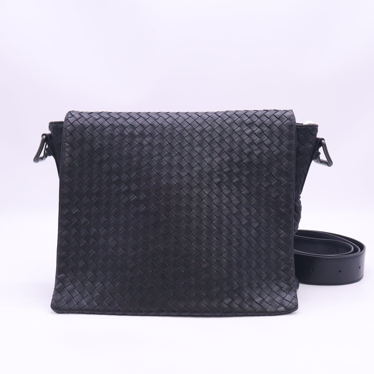 Bottega Veneta Nappa Intrecciato Messenger Bag Tourmaline B24582