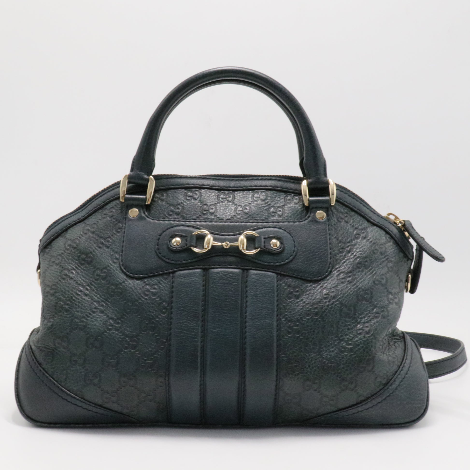 Horsebit Dome Satchel Guccissima Leather Medium Twins