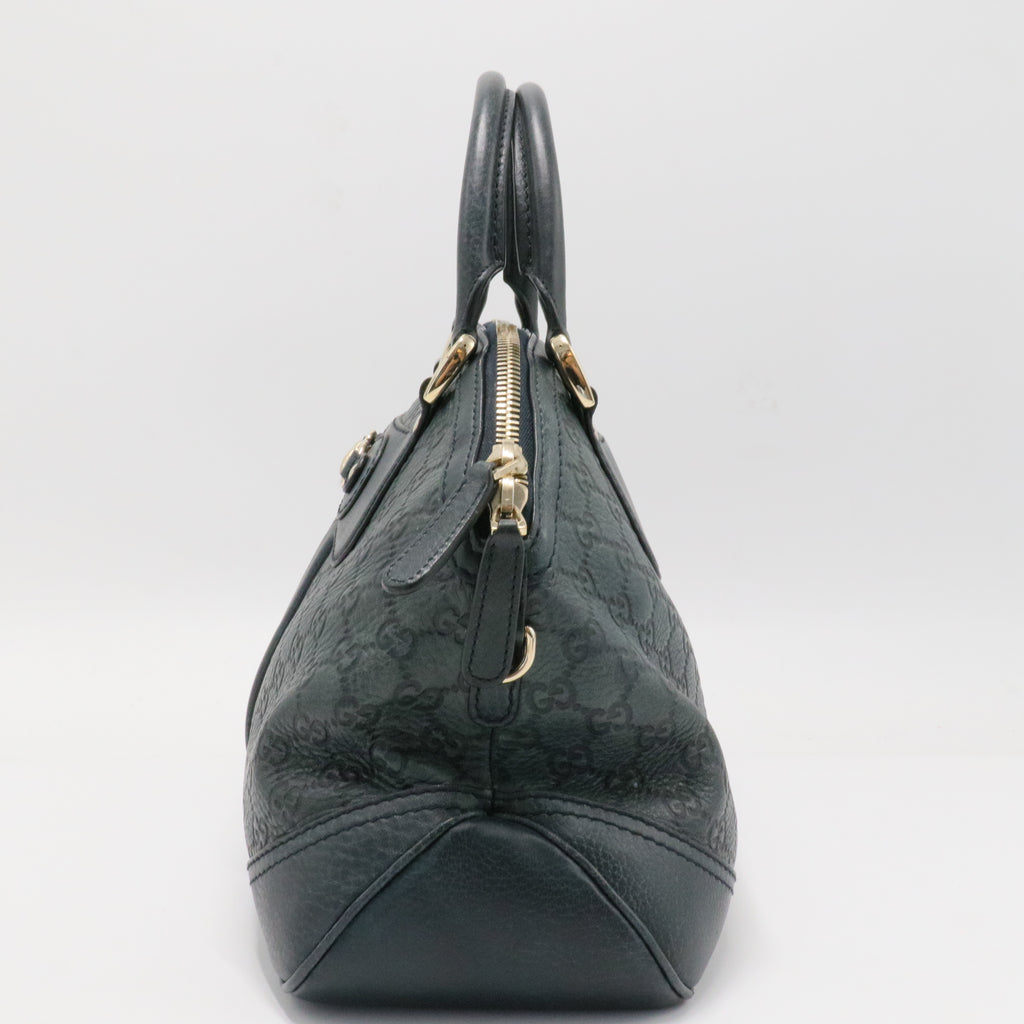 Horsebit Dome Satchel Guccissima Leather Medium Twins