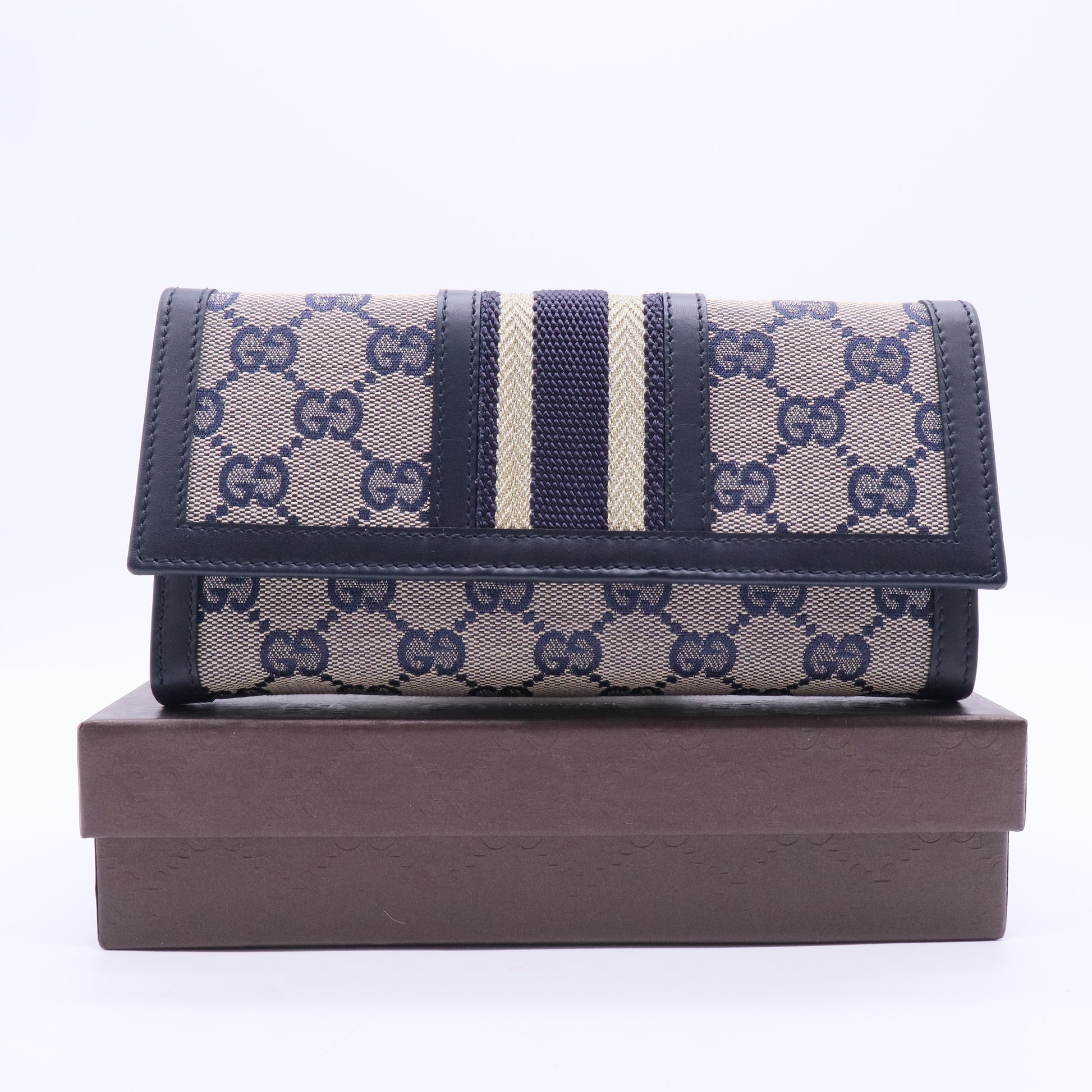 GG Canvas Vintage Web Continental Wallet W20143