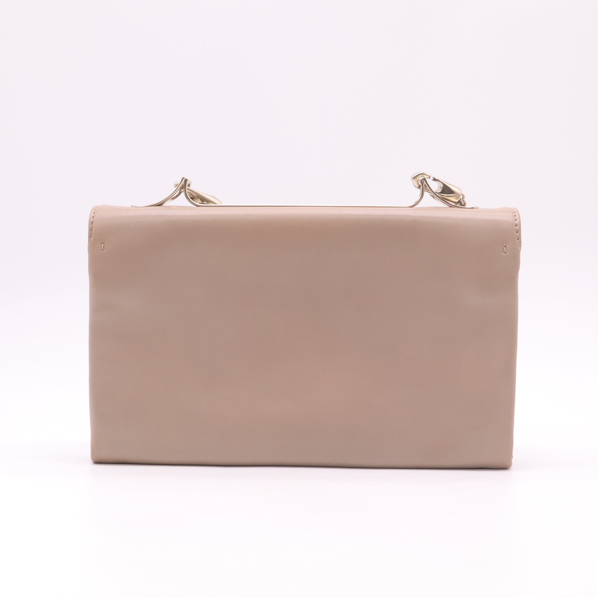 Valentino Garavani Medium Va Va Voom Chain Shoulder Bag in Beige Leather B22906
