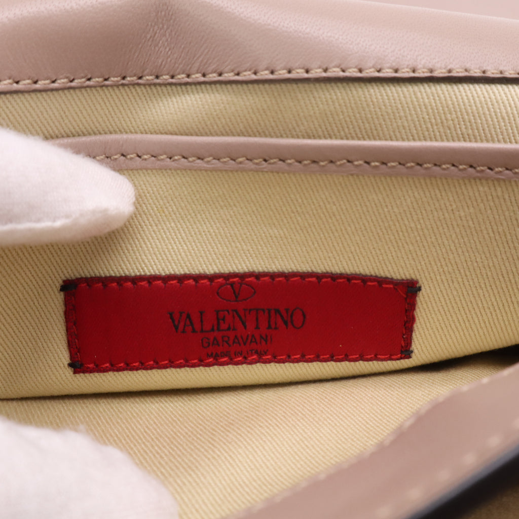 Valentino Garavani Medium Va Va Voom Chain Shoulder Bag in Beige Leather B22906