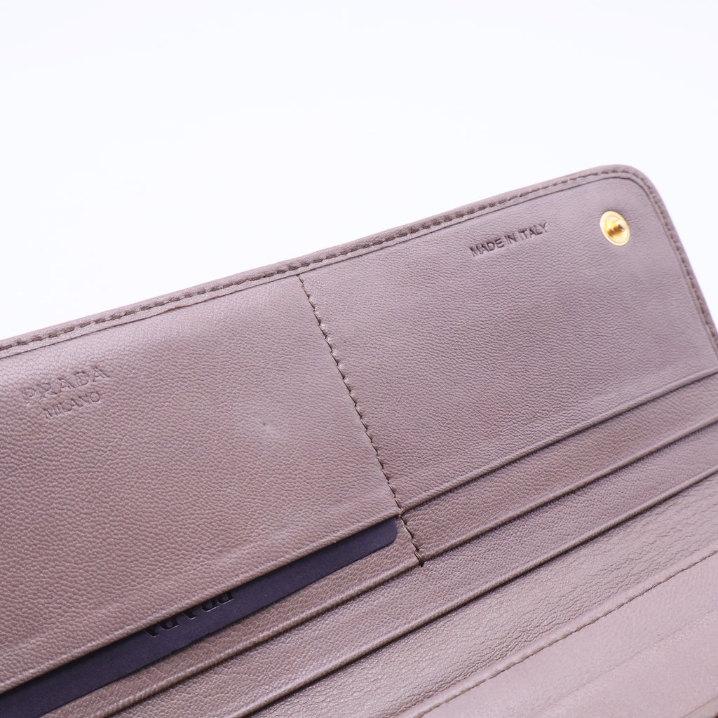 Juta Nappa Leather Gauffre Continental Wallet  W11313