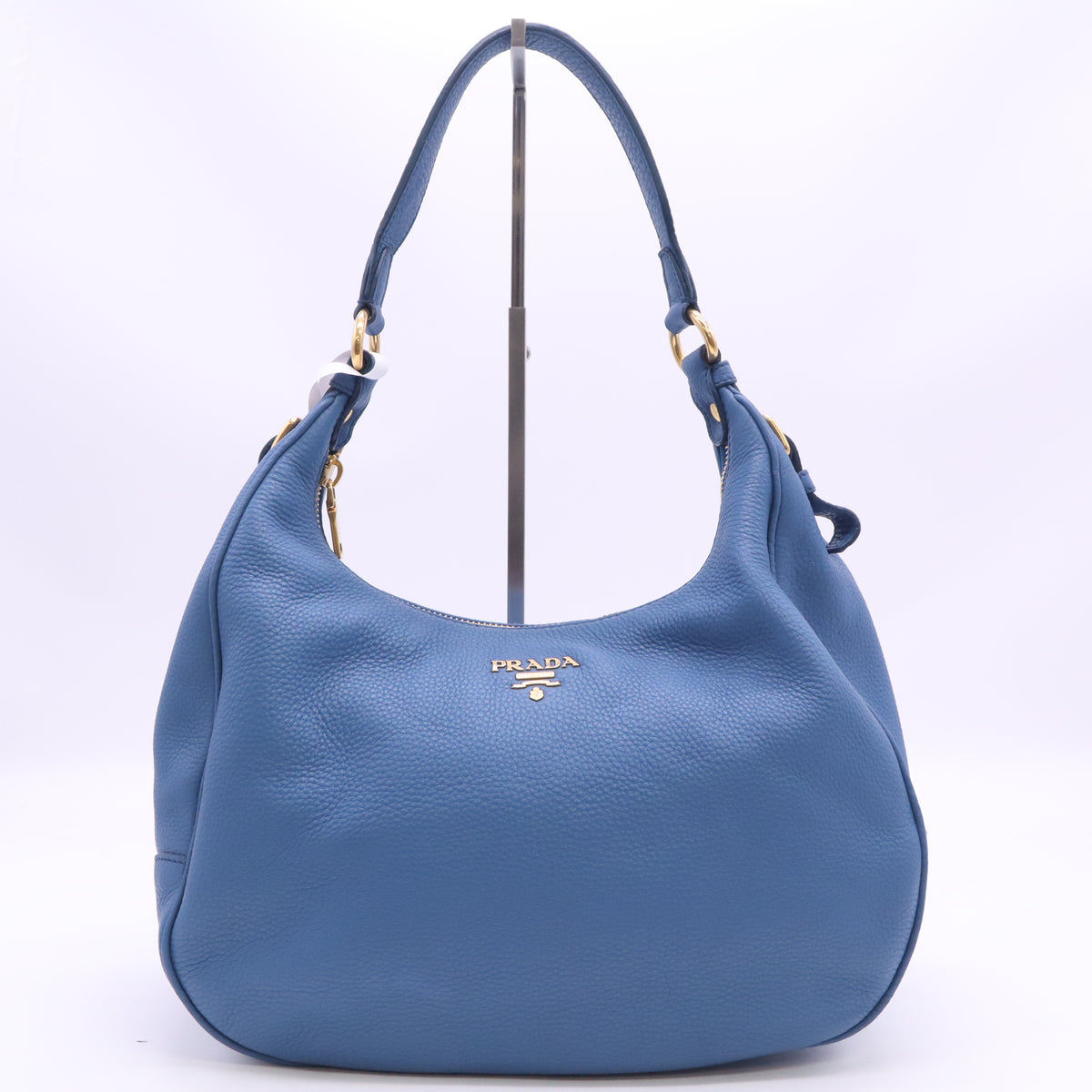 Prada Zip Top Hobo Vitello Daino Medium B24389