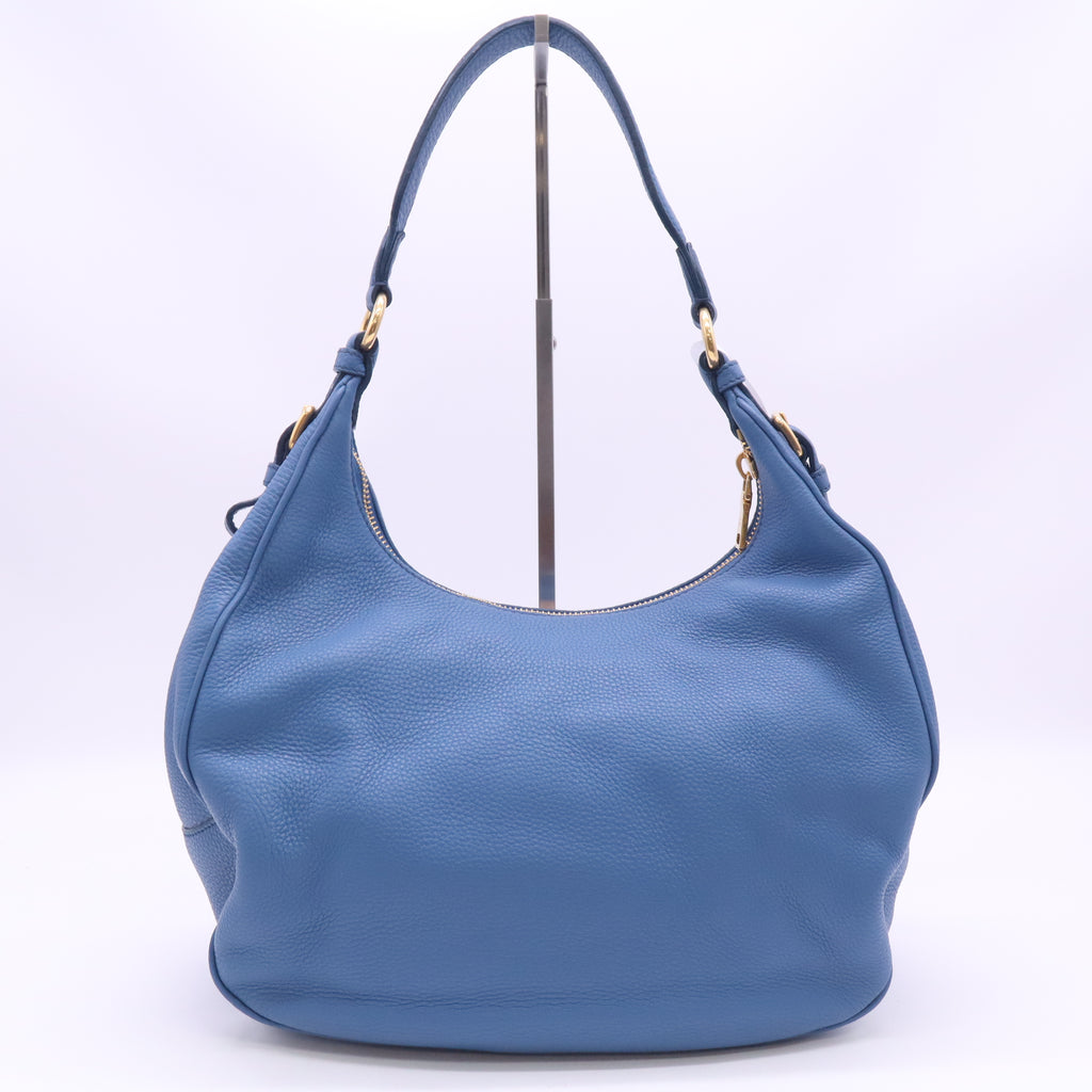 Prada Zip Top Hobo Vitello Daino Medium B24389