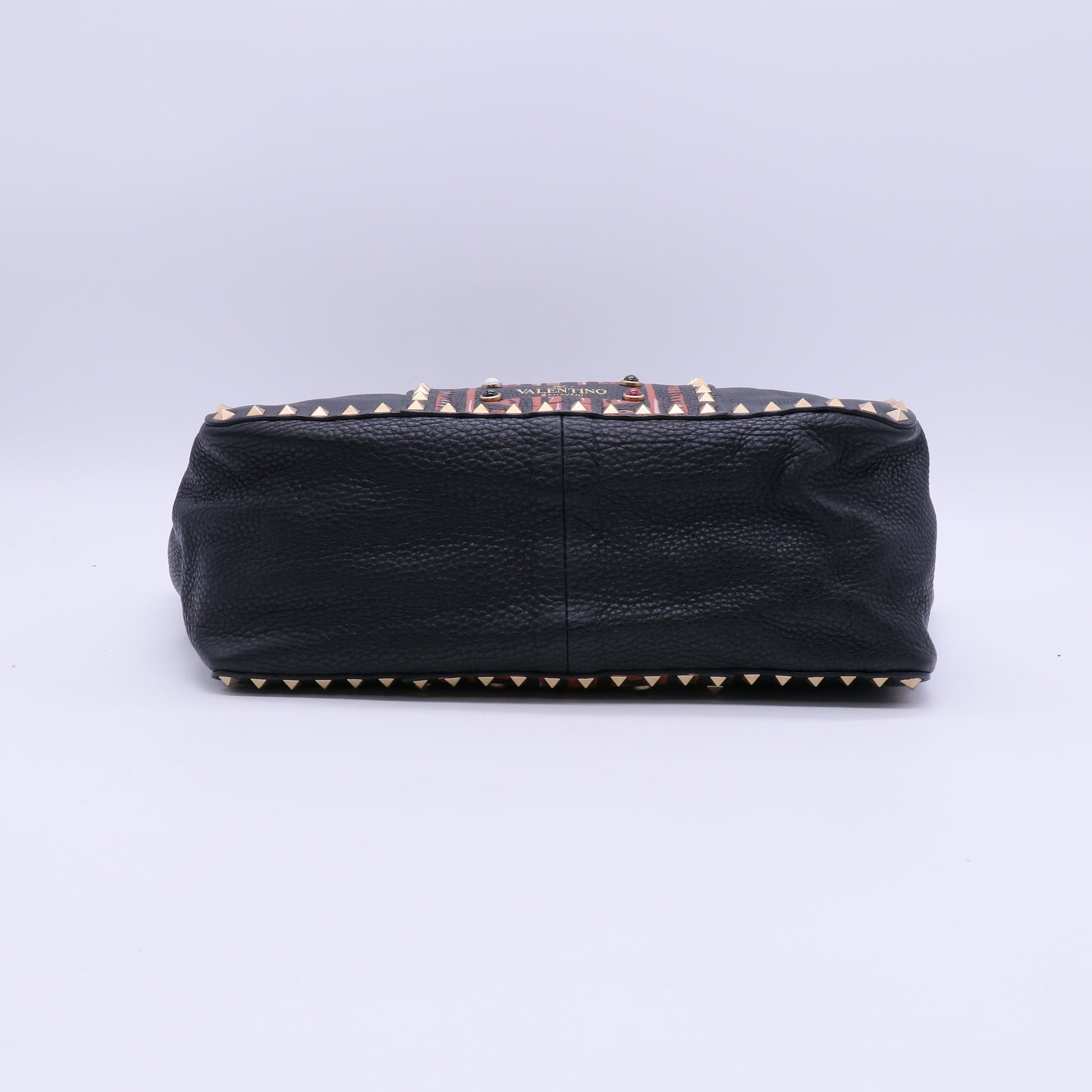 Valentino Large Vintage Leather Rockstud Tote  B21755