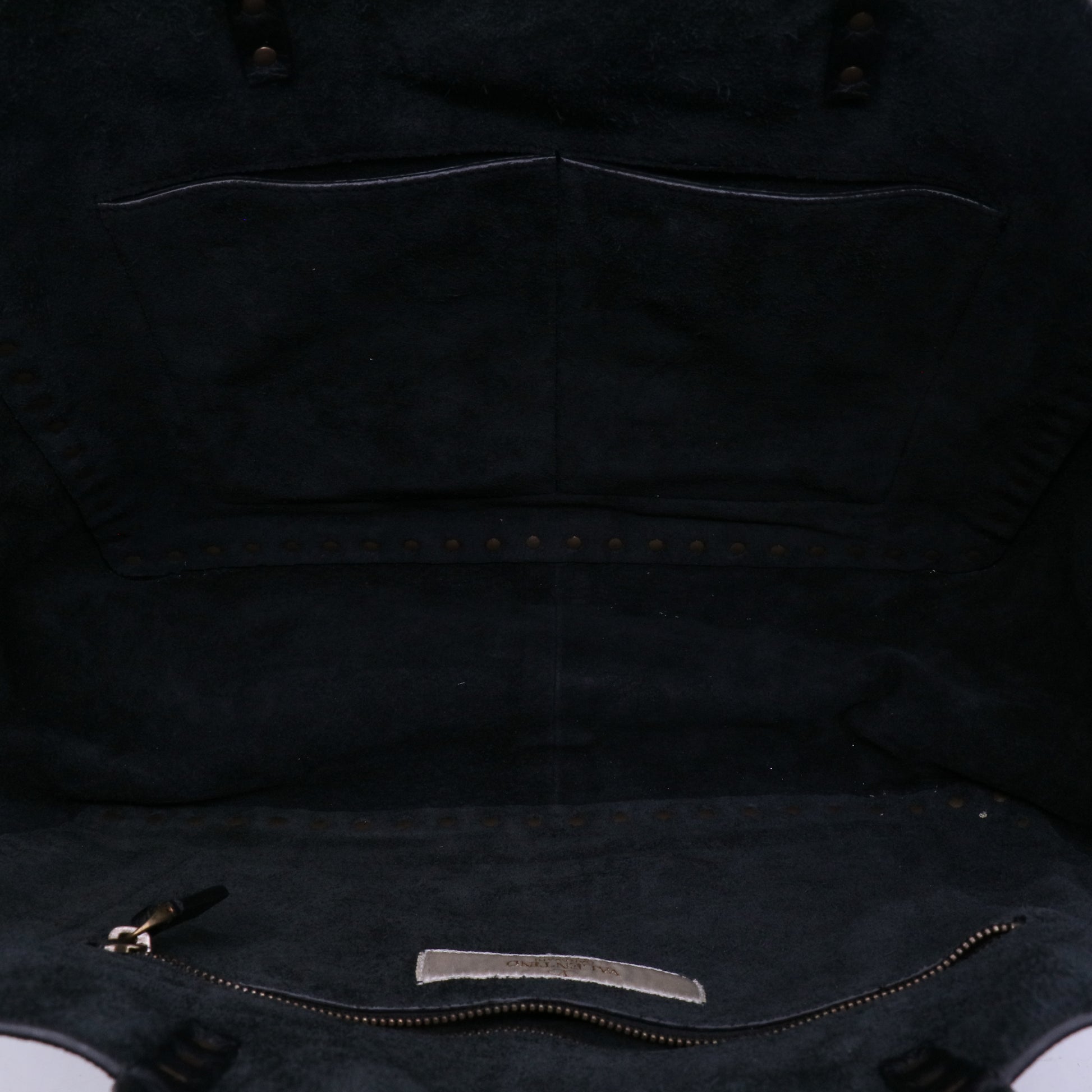 Valentino Large Vintage Leather Rockstud Tote  B21755