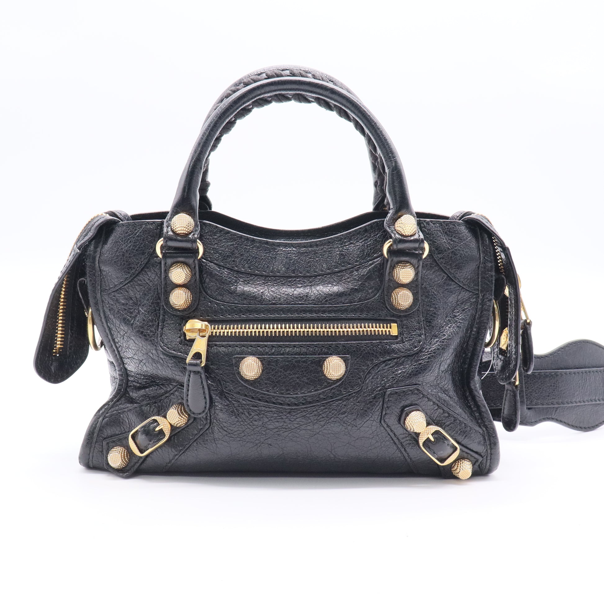 Balenciaga City Classic Studs Bag Leather Mini