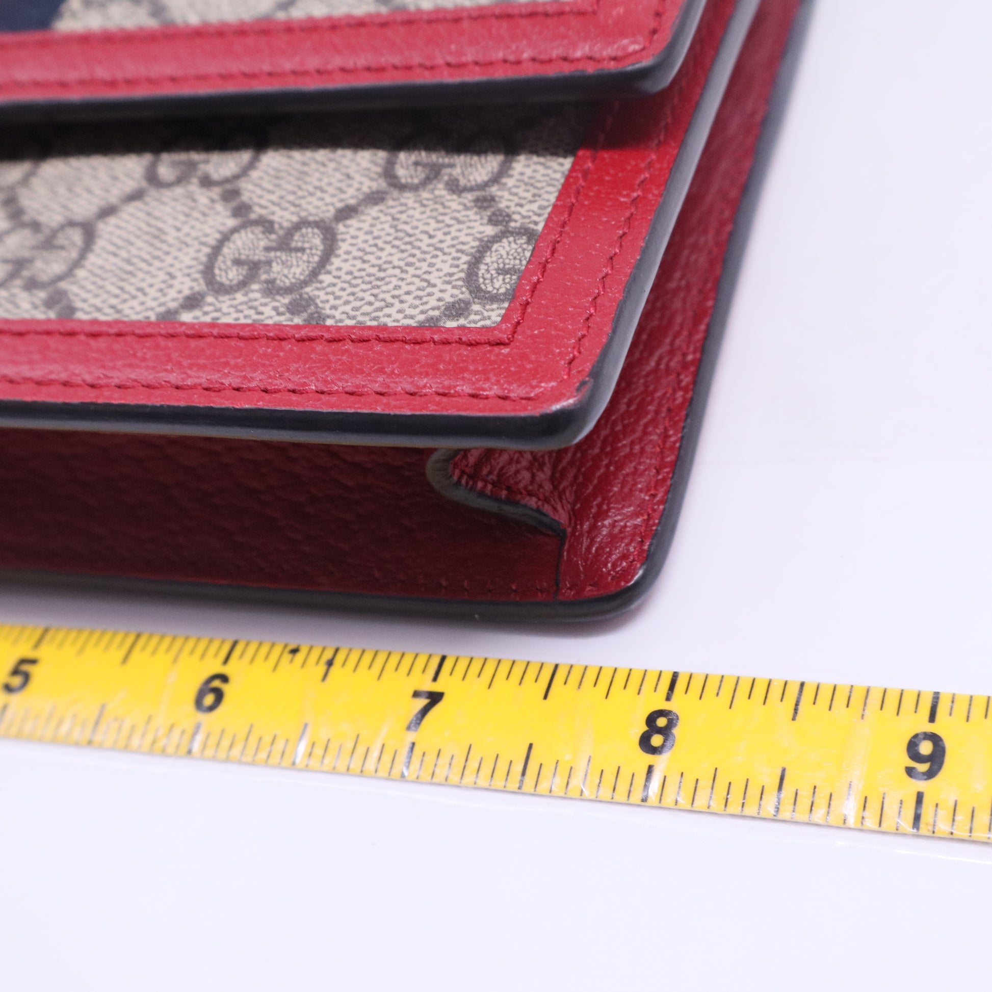 Queen Margaret Chain Wallet GG Coated Canvas Mini