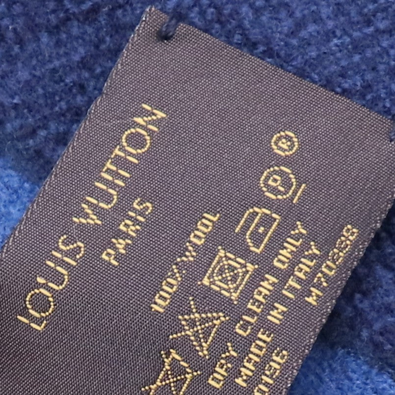 Blue Damier Striped Scarf W20164