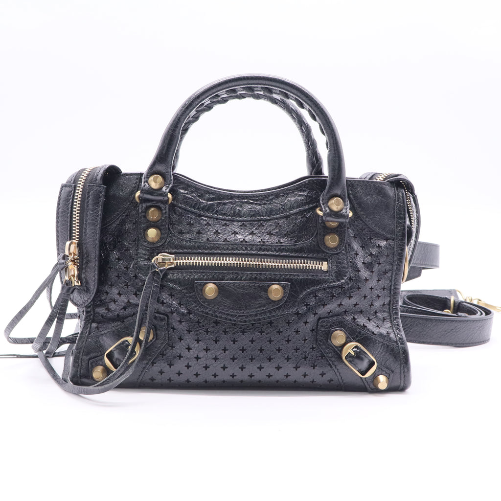 Balenciaga Classic motorcycle perforated city bag Twins j2586