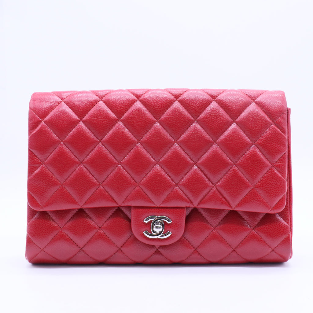 Clutch with Chain Quilted Lambskin B20079