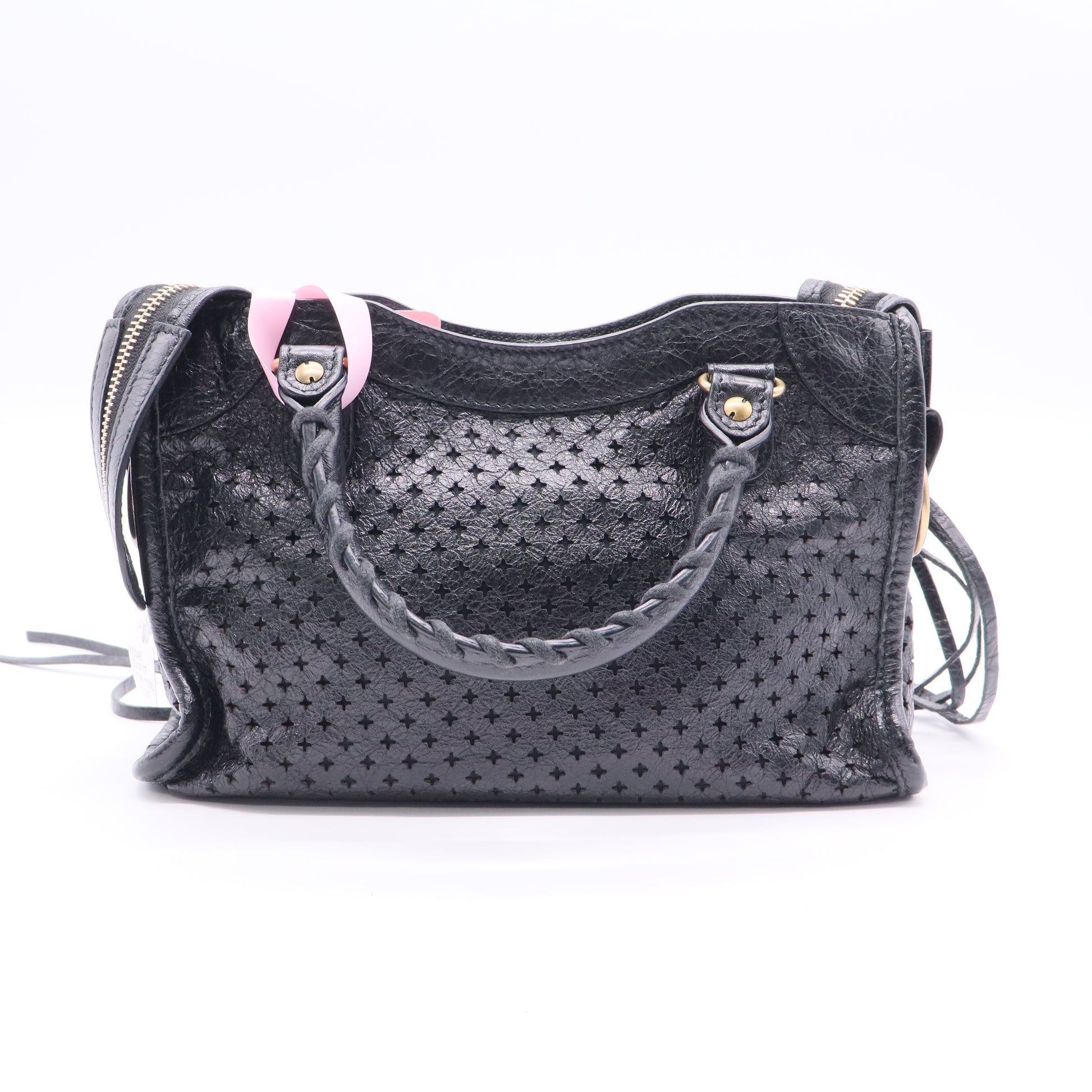 Balenciaga Classic motorcycle perforated city bag Twins j2586