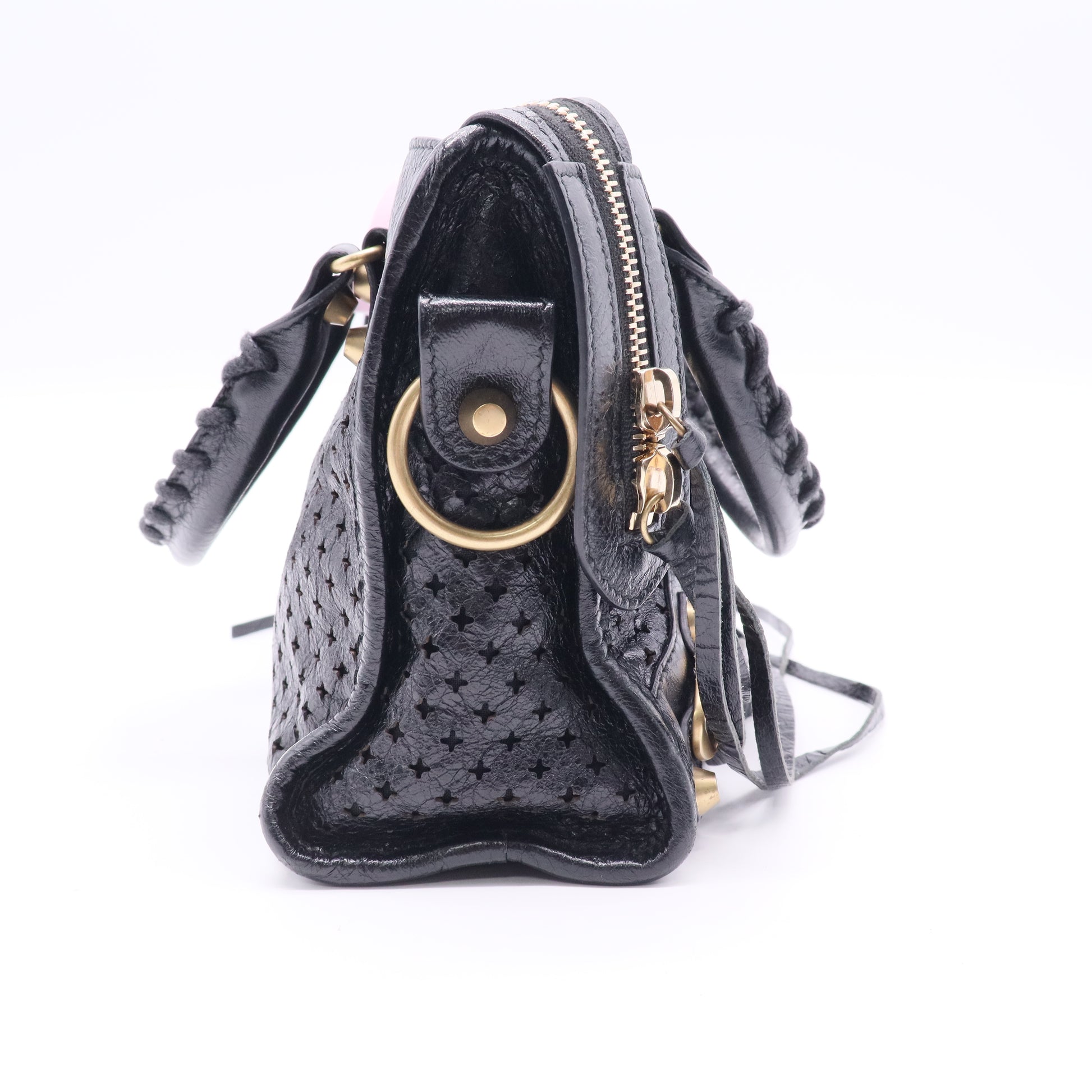 Balenciaga Classic motorcycle perforated city bag Twins j2586