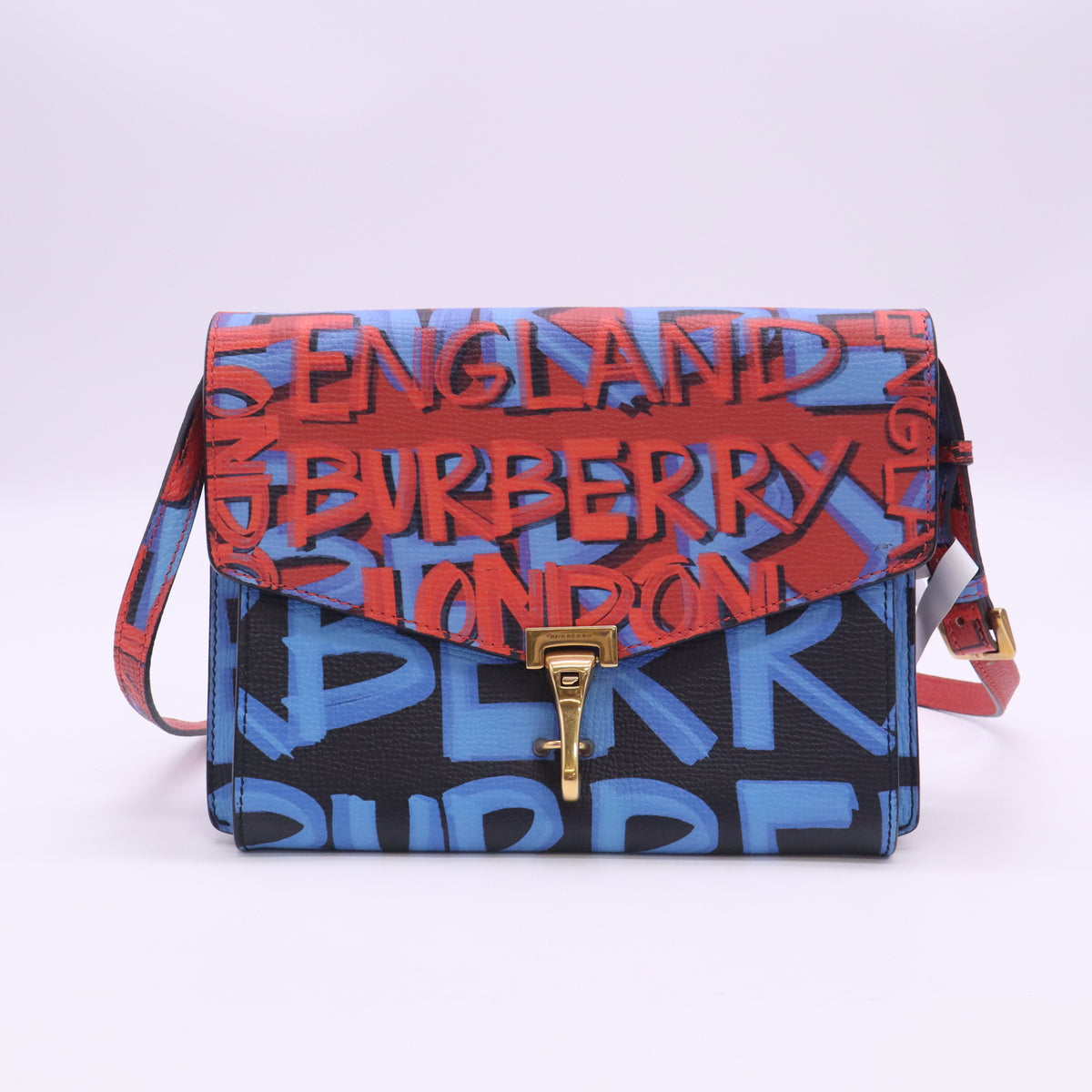 Graffiti Print Small Macken Crossbody Bag B24744