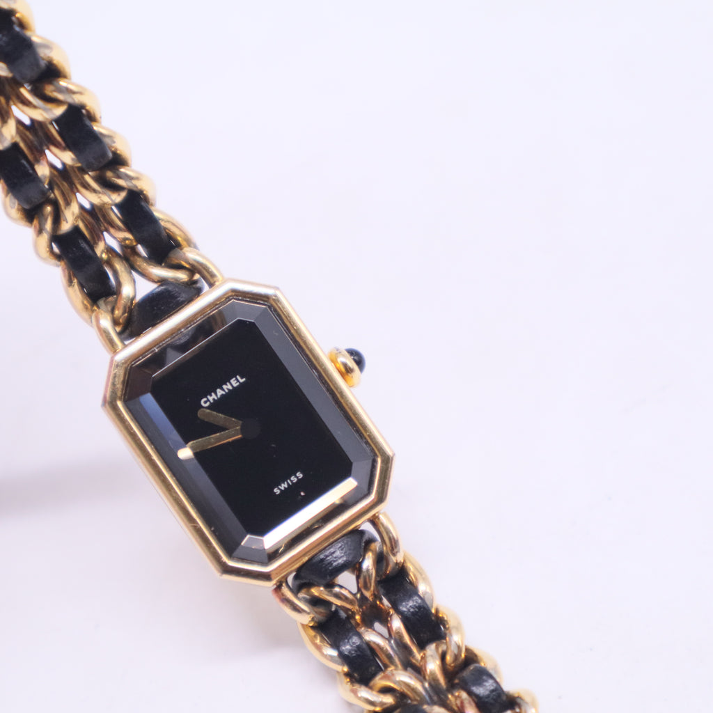 Première - Gold plated & leather Watch W20643