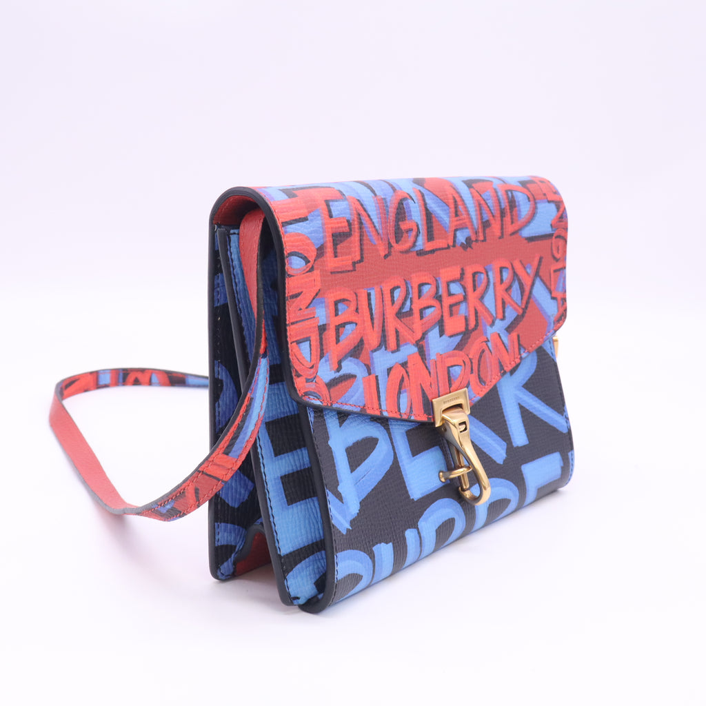 Graffiti Print Small Macken Crossbody Bag B24744