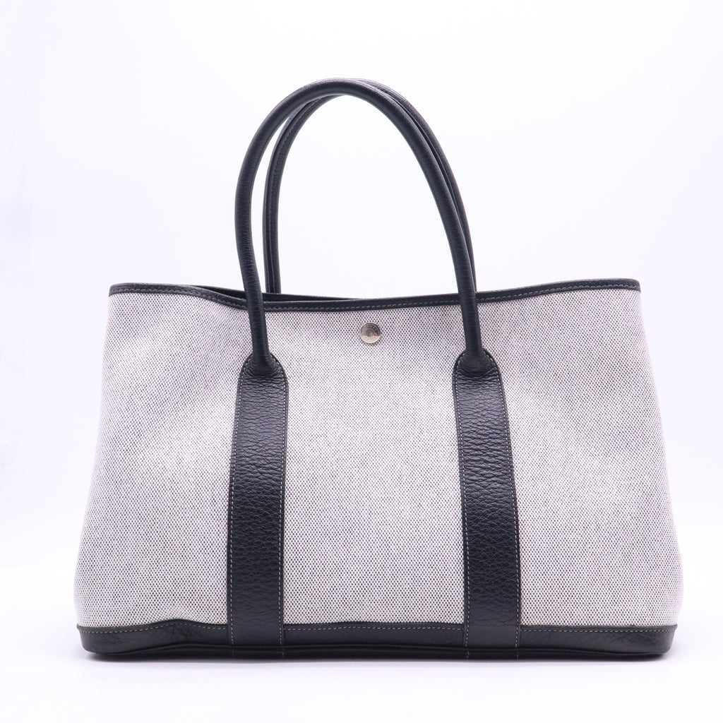 Garden Party Tote Toile and Leather 36 B21519