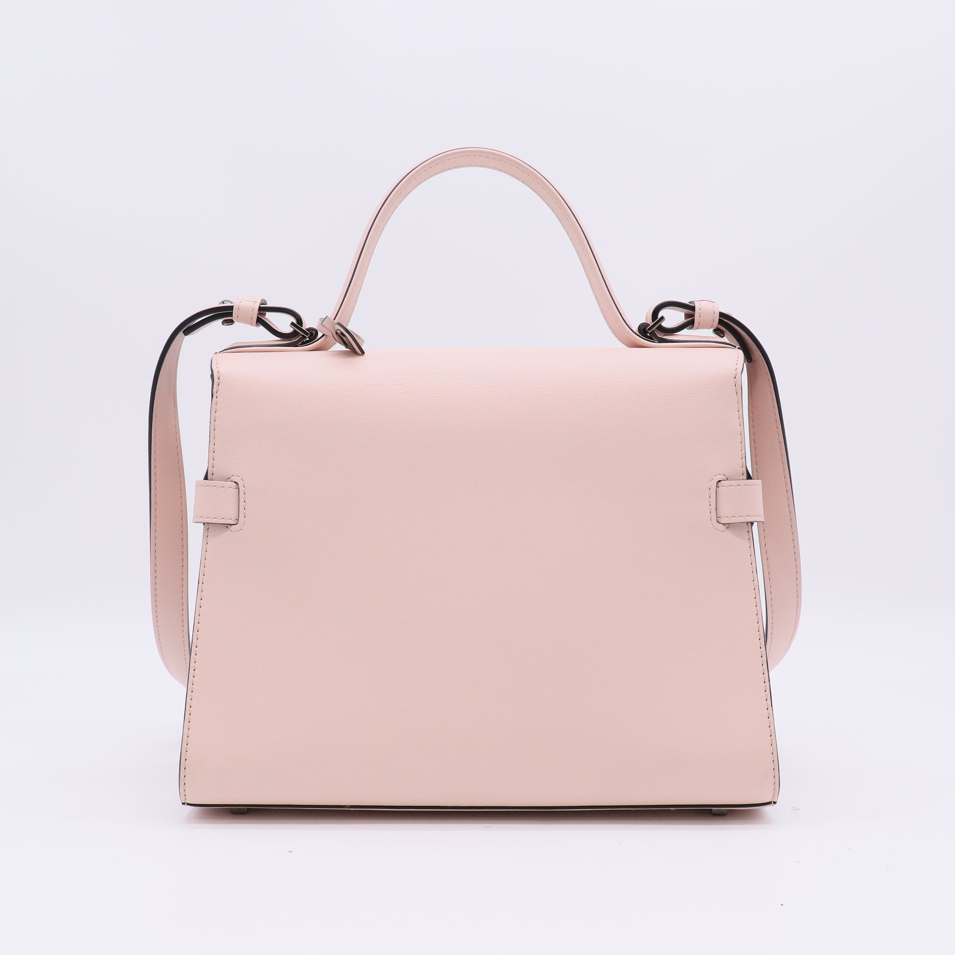 Delvaux Smooth Calfskin Mini Tempete Satchel Nude twins B22752