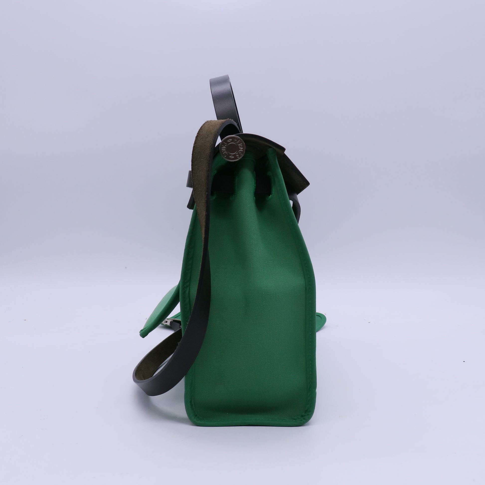 Hermes Herbag Zip Leather and Toile 31 twins B21436