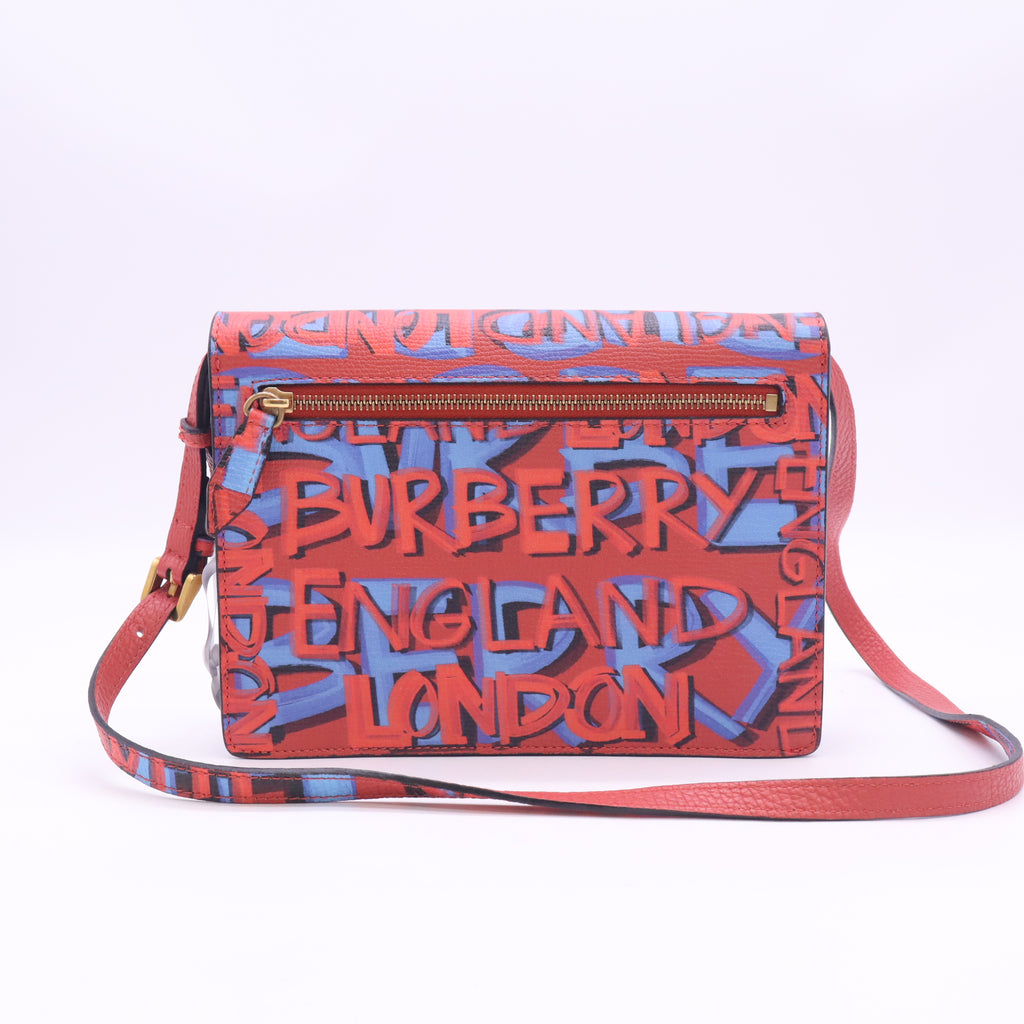 Graffiti Print Small Macken Crossbody Bag B24744