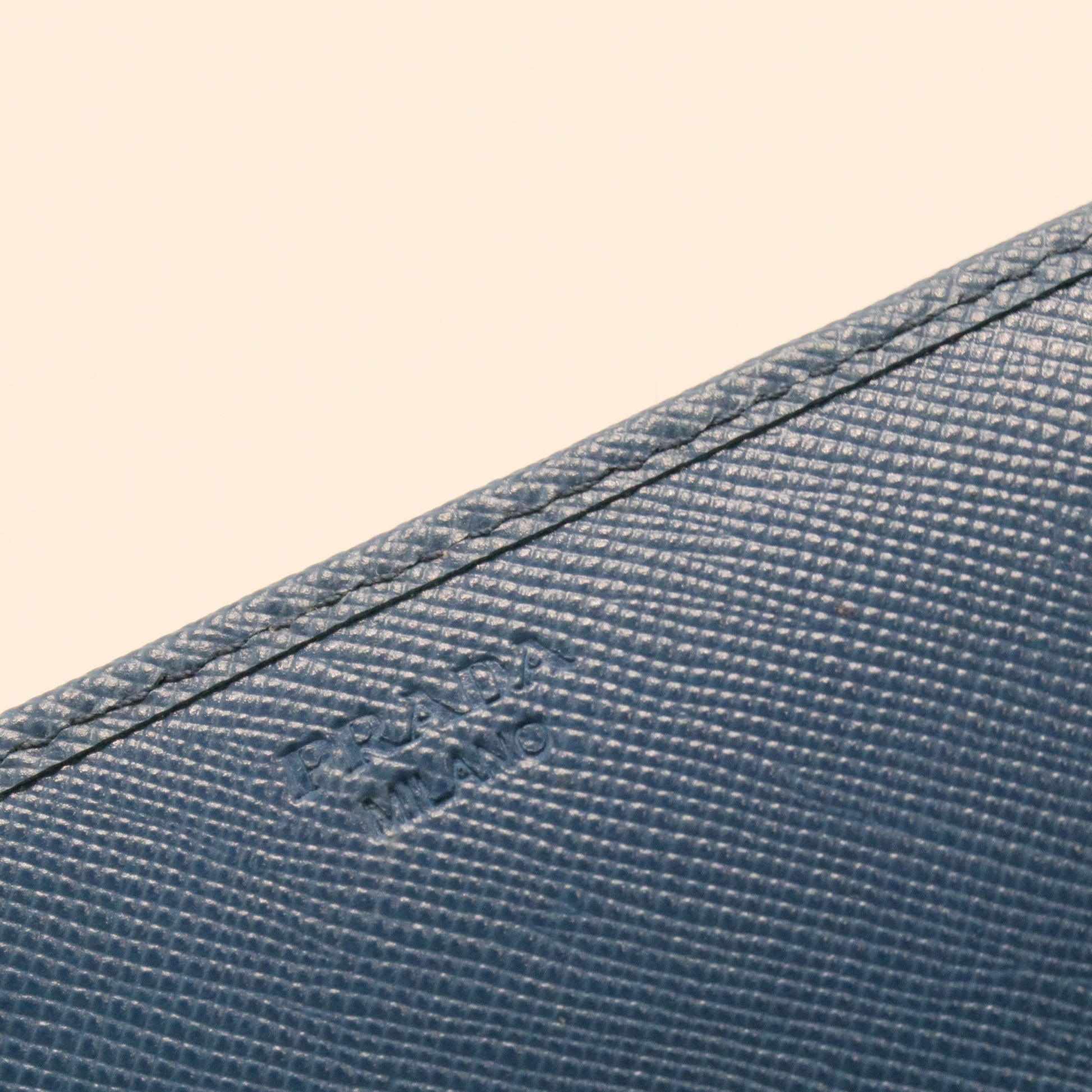 Saffiano Leather Continental Wallet in Blue