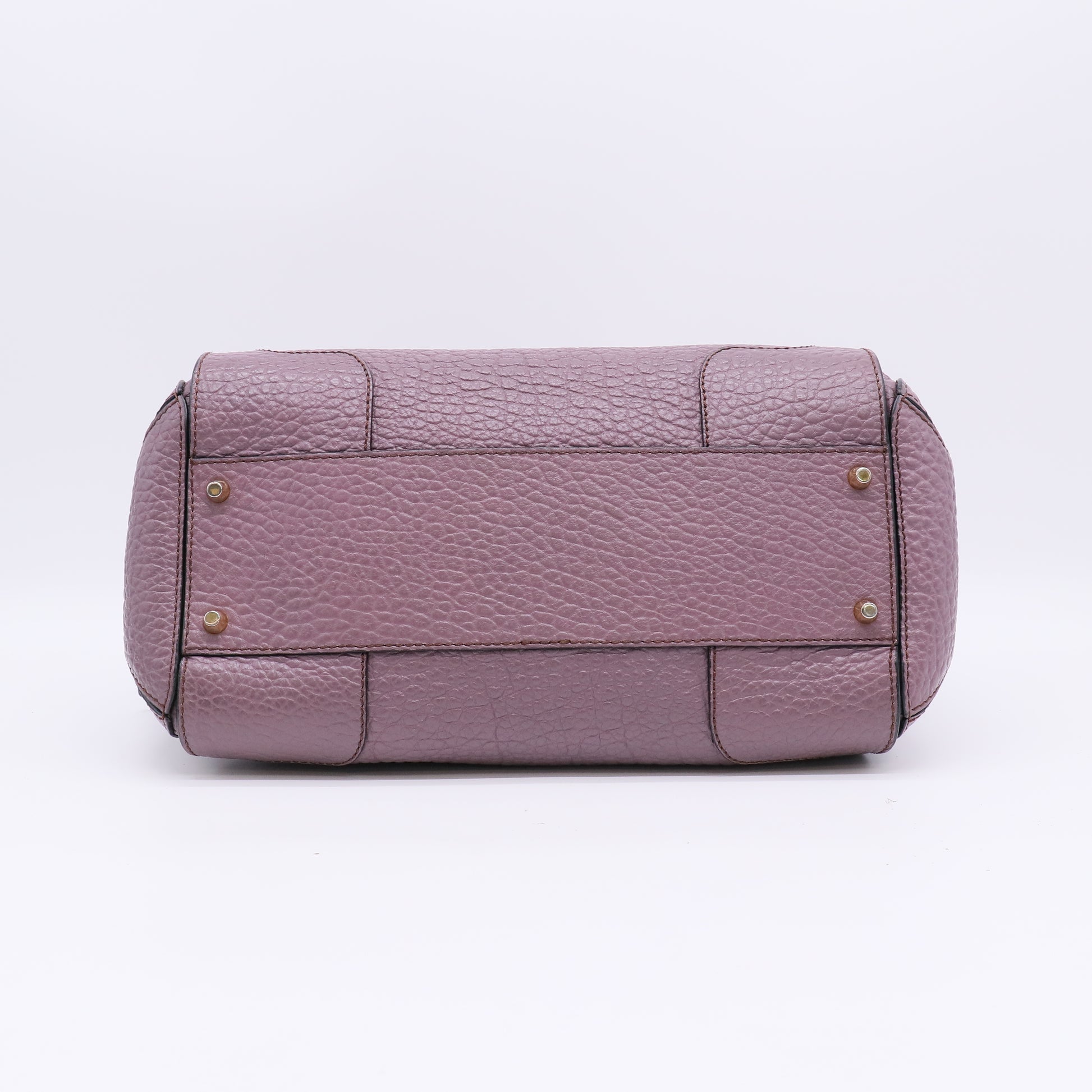 Burberry Purple Heritage Grain Leather Small Gladstone Bag twins B22736