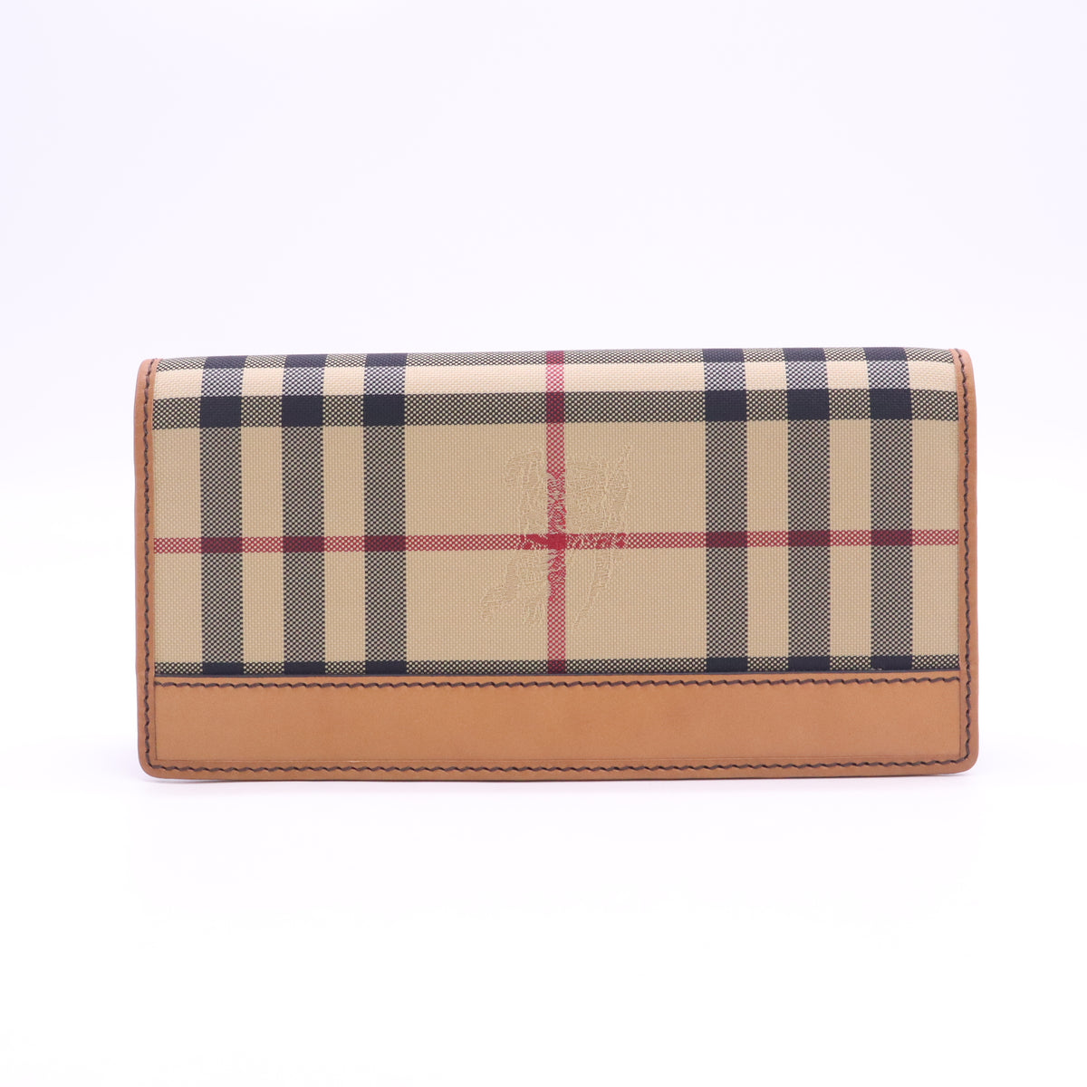 Burberry Tan Haymarket Check Canvas Cavendish Continental Wallet W23486
