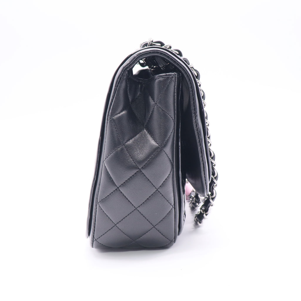 Classic Twist Flap Bag Quilted Patent with Lambskin Jumbo Twins LDJ2575