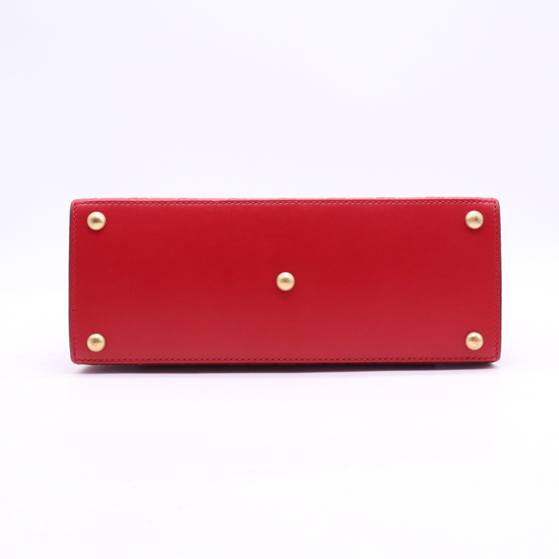 Red Guccissima Leather Padlock Small Top Handle Bag B21829