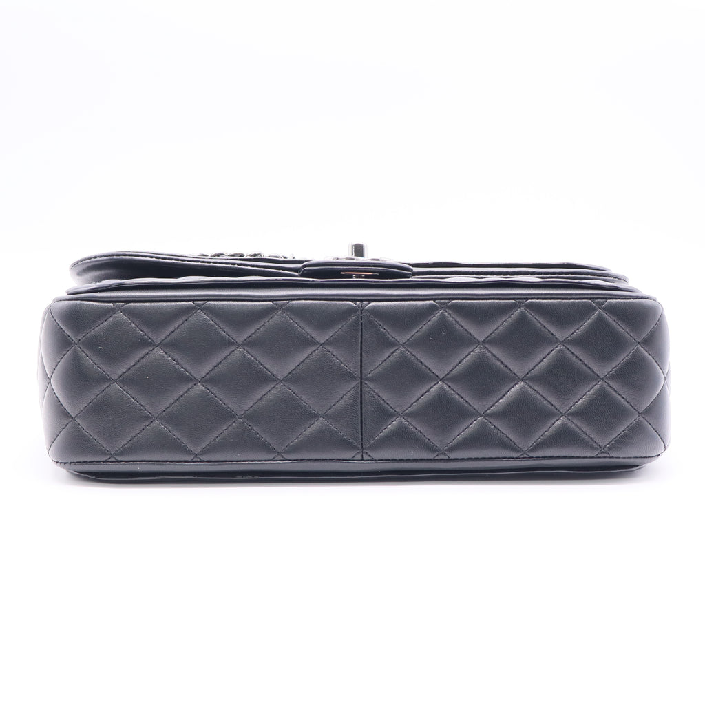 Classic Twist Flap Bag Quilted Patent with Lambskin Jumbo Twins LDJ2575
