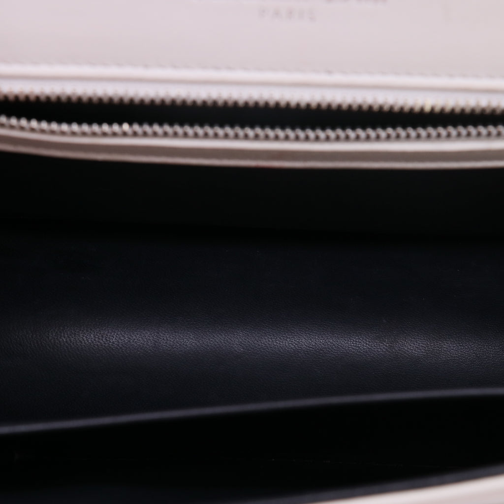 Christian Dior Patent Micro-Cannage Small Diorama Flap Bag White twins LDZ689