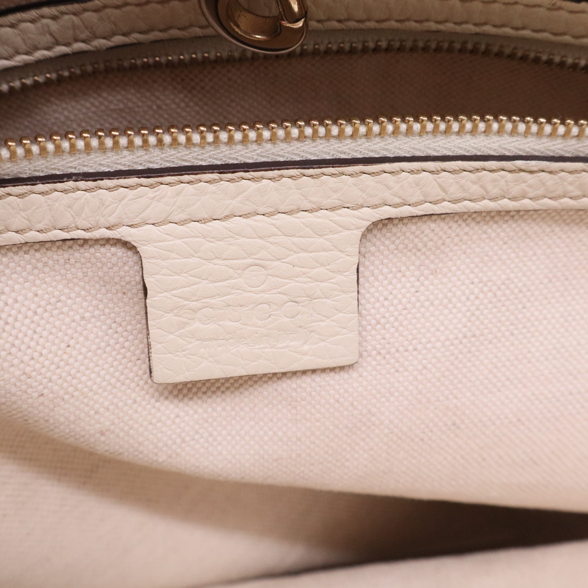 Metallic White Pebbled Leather Bella Shopper Tote Bag twins