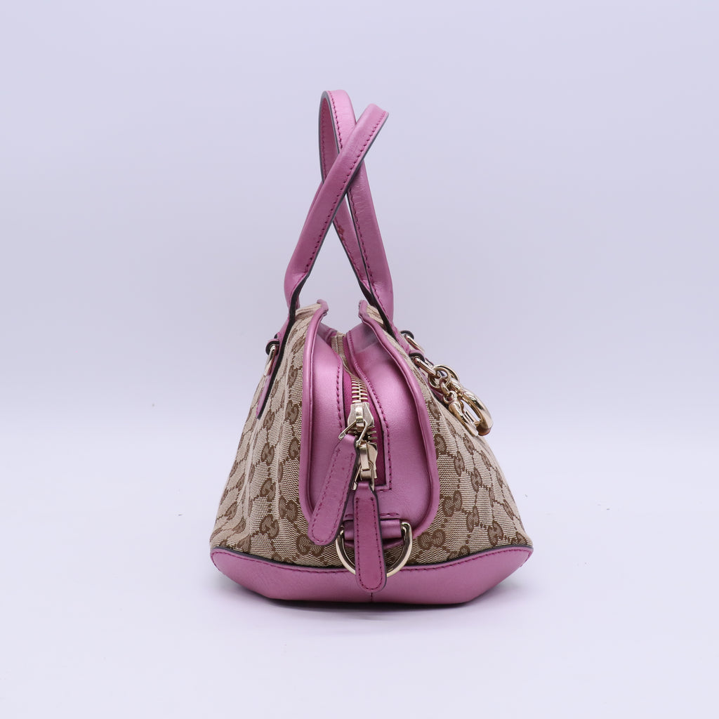 Gucci GG Canvas Heart Bit Charm Bag B21223