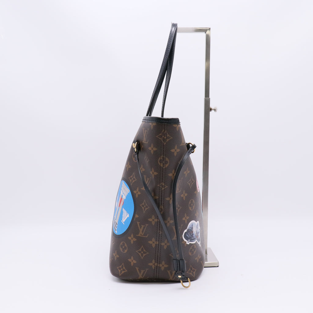 Louis Vuitton Neverfull MM Monogram World Tour Twins B22742
