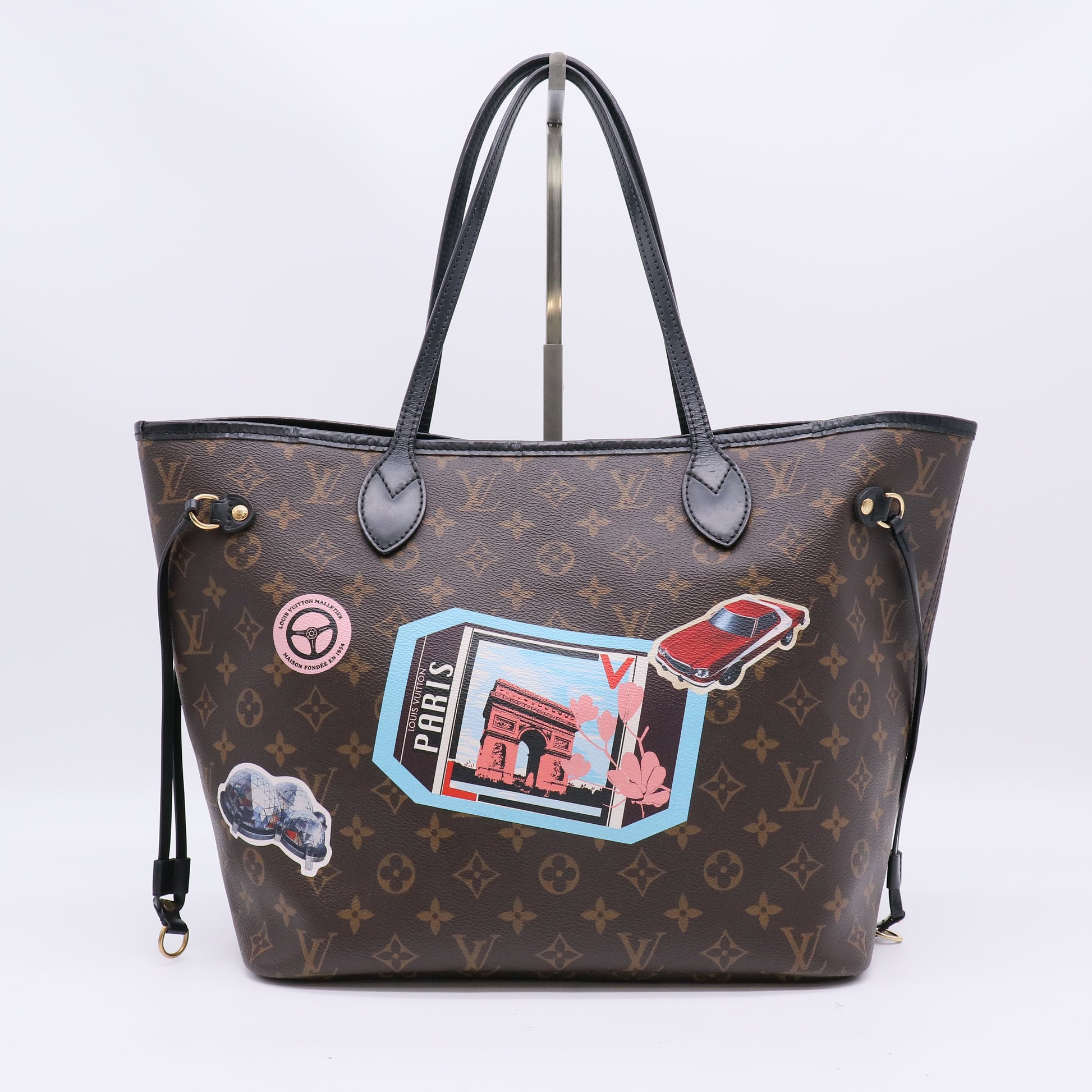 Louis Vuitton Neverfull MM Monogram World Tour Twins B22742