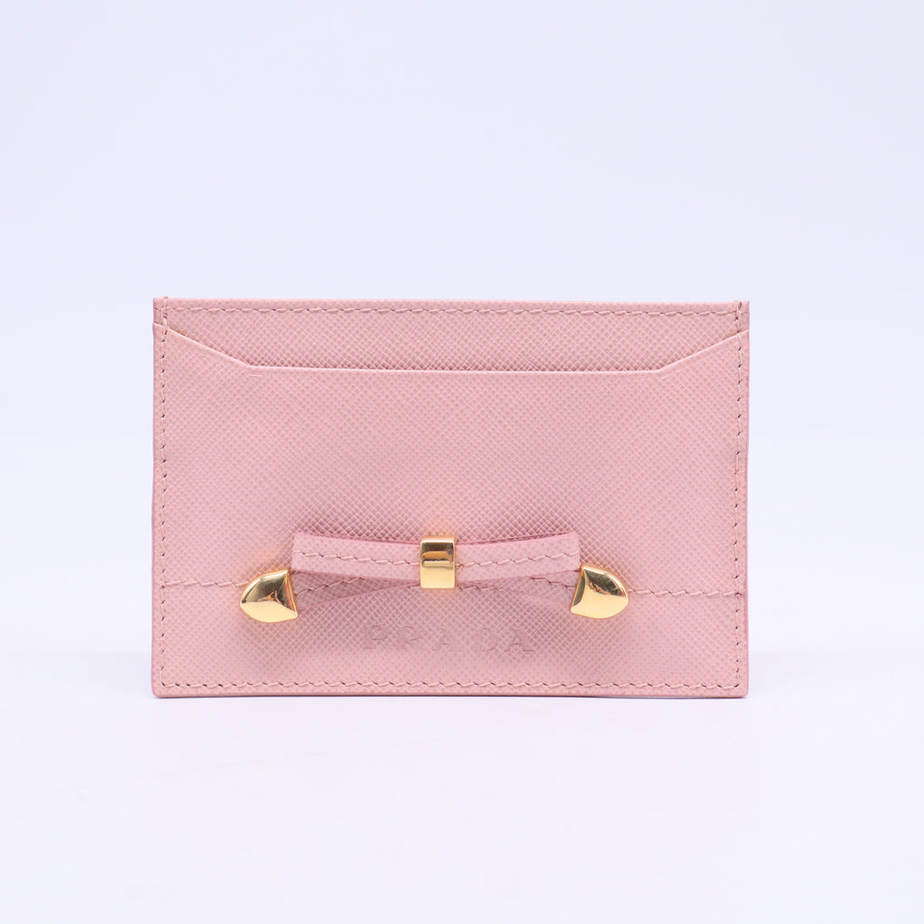 Saffiano Metal Business Card Holder Petalo Peonia