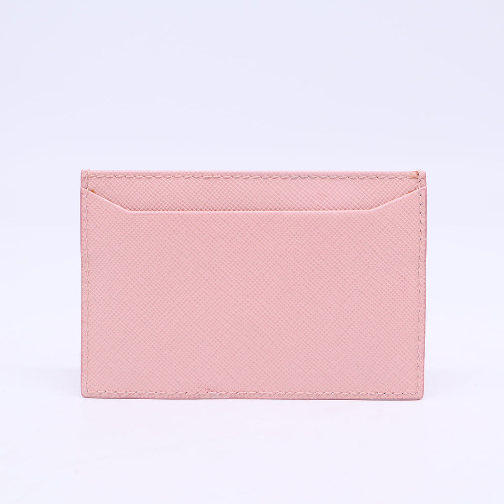 Saffiano Metal Business Card Holder Petalo Peonia