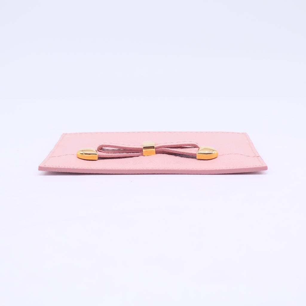 Saffiano Metal Business Card Holder Petalo Peonia