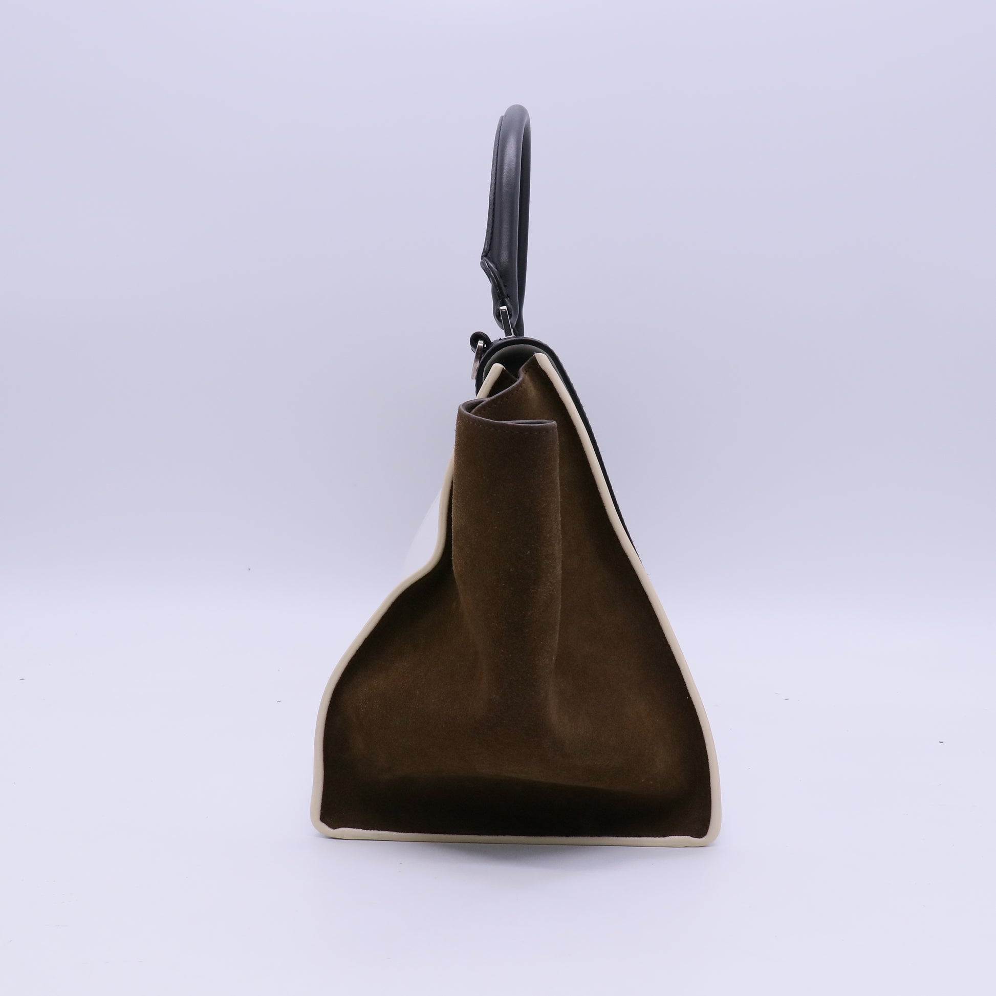 Celine Tri-Color Leather and Velvet Medium Trapeze Bag B21432