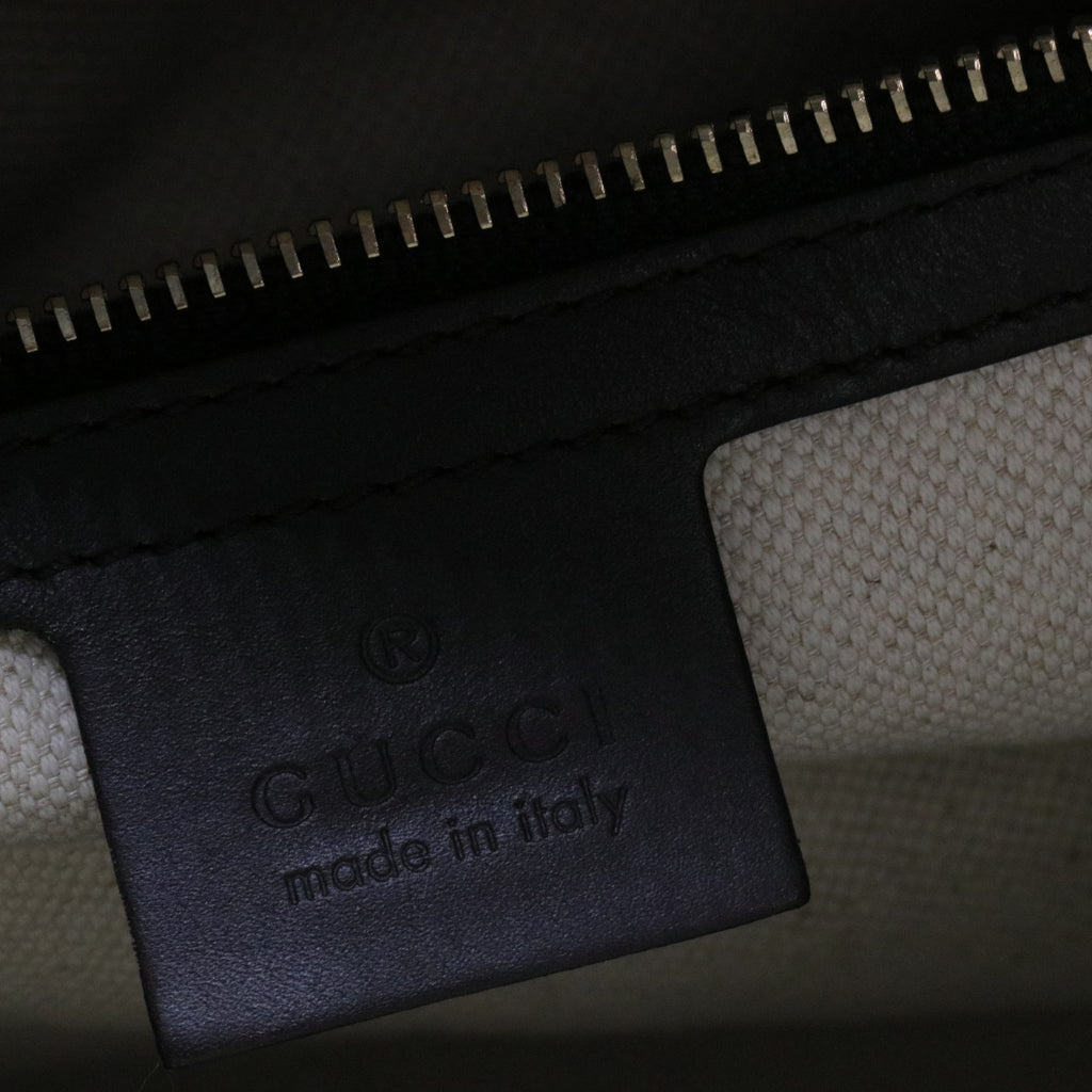 Brown/Beige GG Canvas and Leather Medium Vintage Web Boston Bag