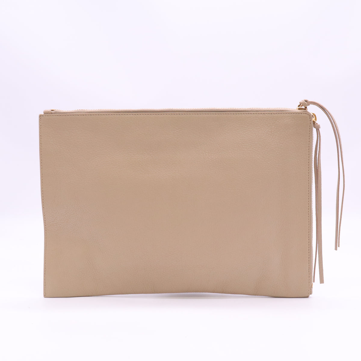 Leather Motocross Metallic Edge Clutch B24716